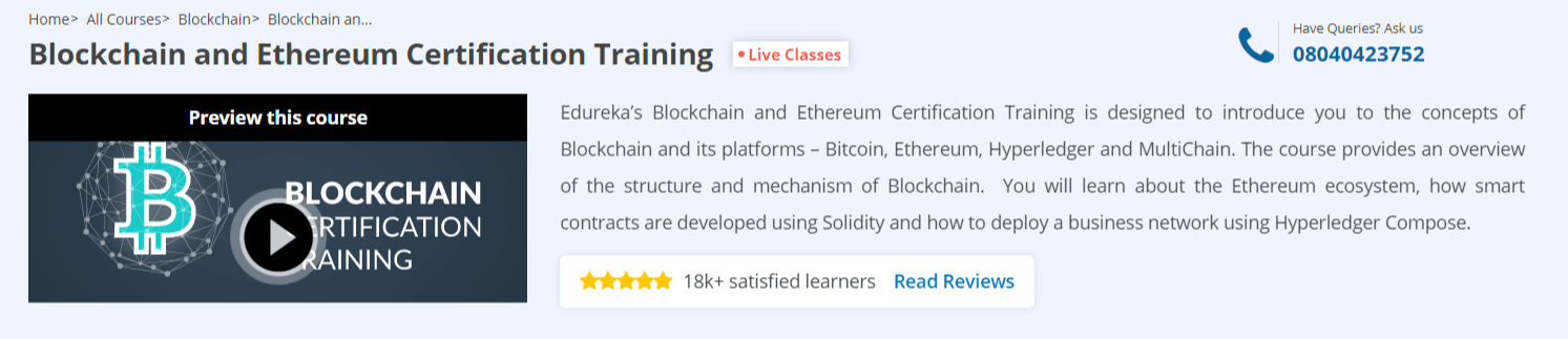 Blockchain Certification Edureka