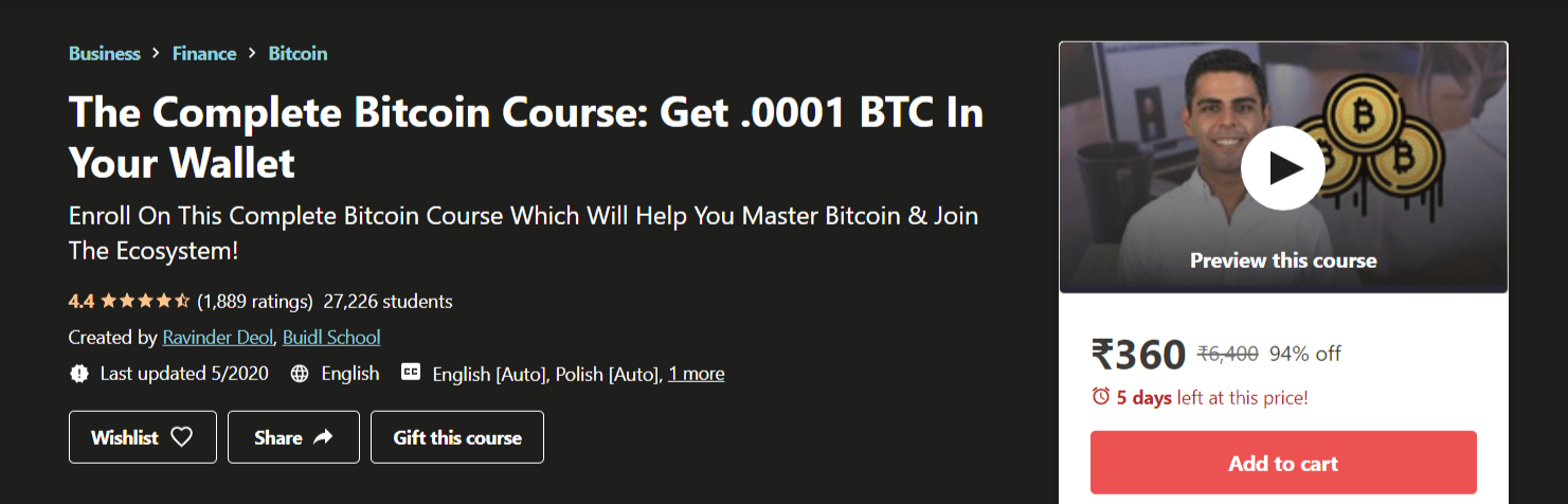 The Complete Bitcoin Course